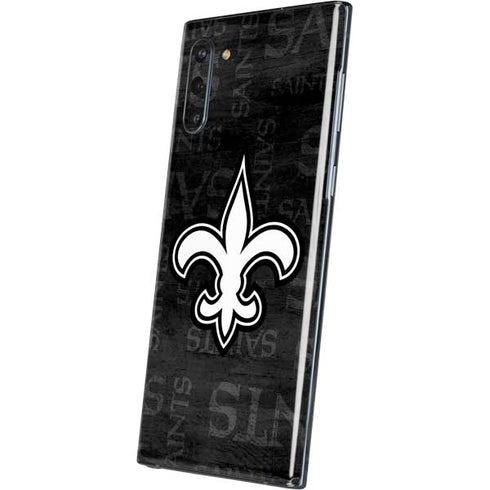 NFL New Orleans Saints Black & White Galaxy Note 10 Skin